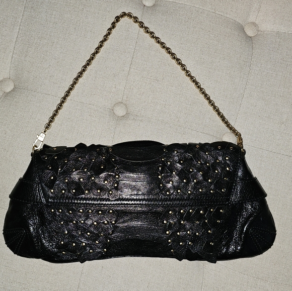 GUCCI Iconic Rare Vintage FW03 Tom Ford Black Studded Scaled Horsebit Bag Clutch - Picture 2 of 16